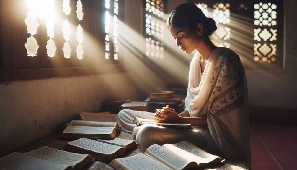 Woman practicing how to pray the scriptures 