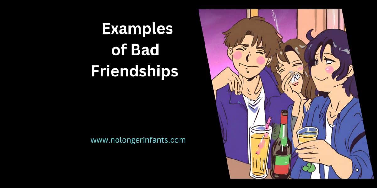 Friends Drinking in a bar. Examples of Bad Friendships