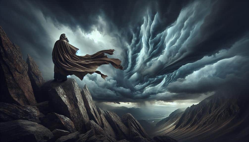Elijah atop a mountain 