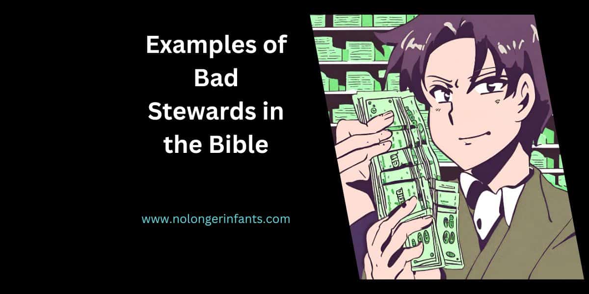 Man hoarding lots of money. An Example of a bad steward in the Bible