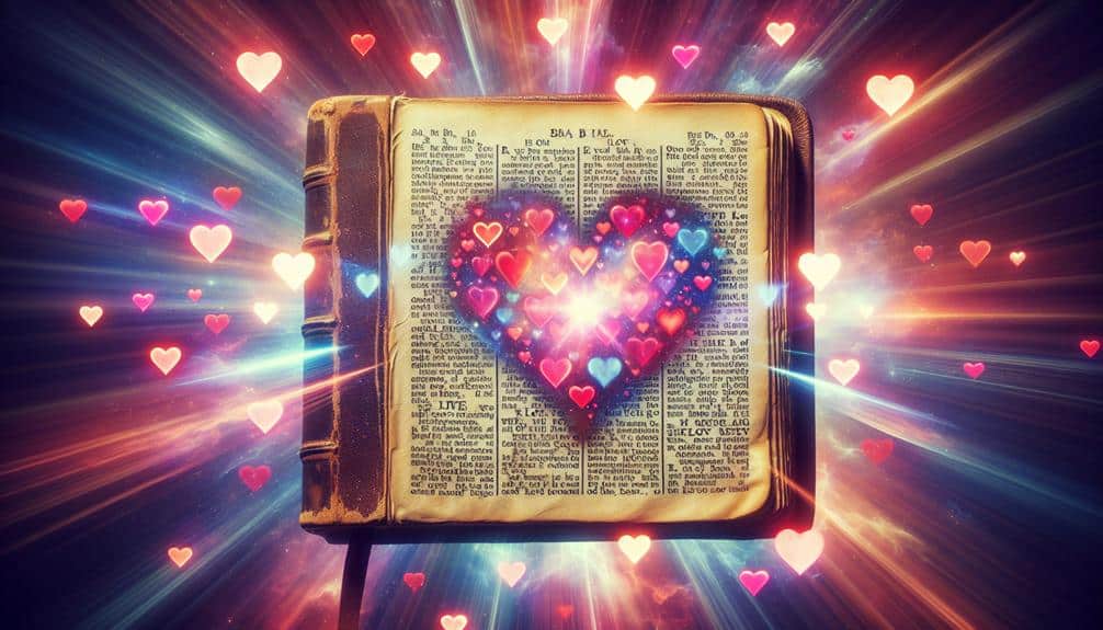 a bible with a Heart shape on it 