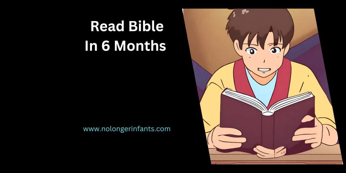 Student reading Bible. How to read the Bible in 6 months